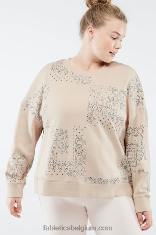 haver blokkeerde paisley vrouwen kourtney-sweatshirt Fabletics LH20J2530