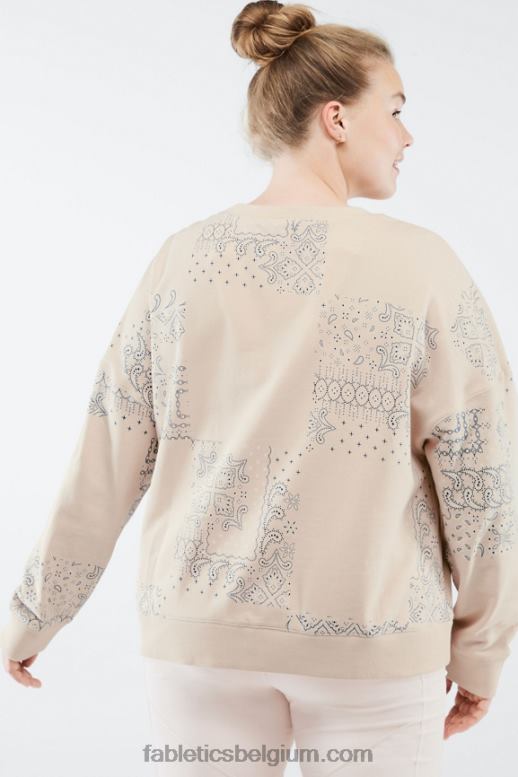 haver blokkeerde paisley vrouwen kourtney-sweatshirt Fabletics LH20J2530