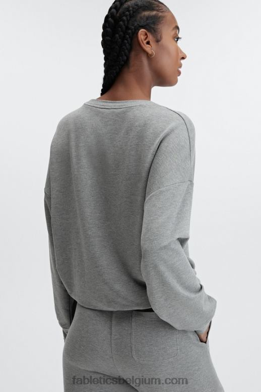houtskool heide vrouwen luxe cinched pullover Fabletics LH20J2427
