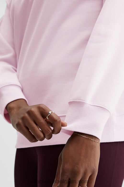 ijzige lavendel vrouwen ecologisch sweatshirt met ronde hals Fabletics LH20J2477