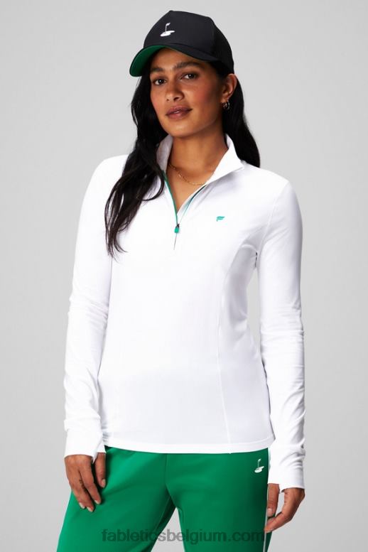 klassiek wit/grafisch vrouwen phoenix middenlaag met halve rits Fabletics LH20J2579