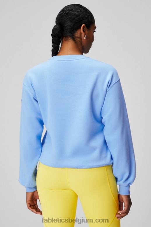 klokje/blauwe bloesem vrouwen forever fleece sweatshirt met ronde hals Fabletics LH20J2454