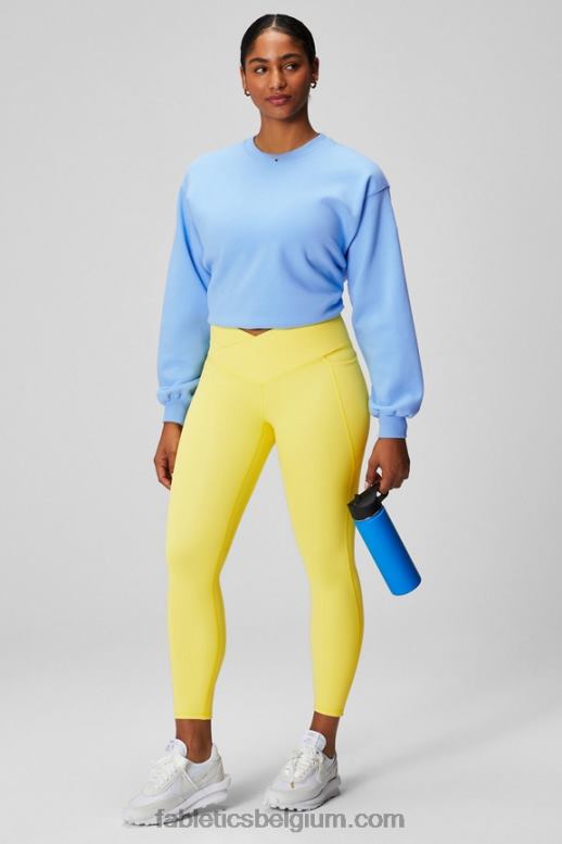 klokje/blauwe bloesem vrouwen forever fleece sweatshirt met ronde hals Fabletics LH20J2454