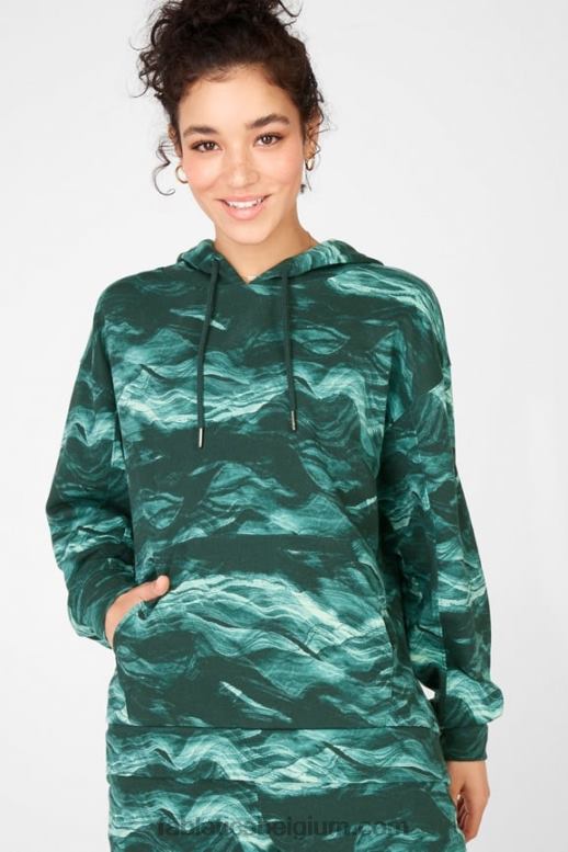 kristallen golven vrouwen esmi pullover met capuchon Fabletics LH20J2543