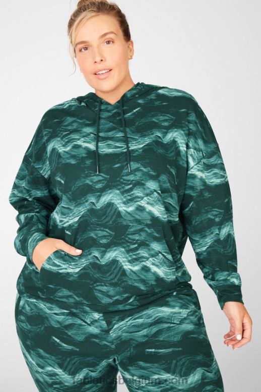 kristallen golven vrouwen esmi pullover met capuchon Fabletics LH20J2544