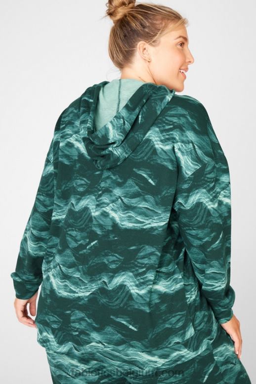 kristallen golven vrouwen esmi pullover met capuchon Fabletics LH20J2544