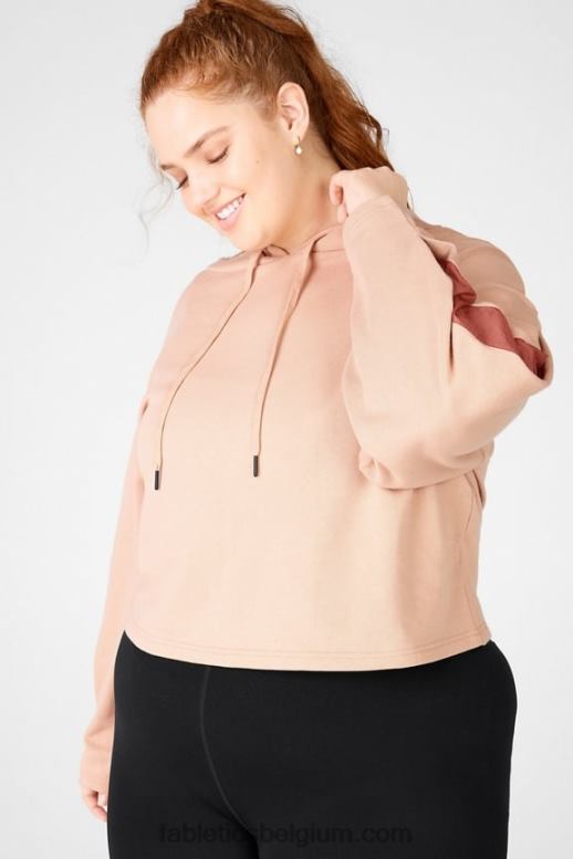 licht brons/terra vrouwen Audrey cropped hoodie Fabletics LH20J2558
