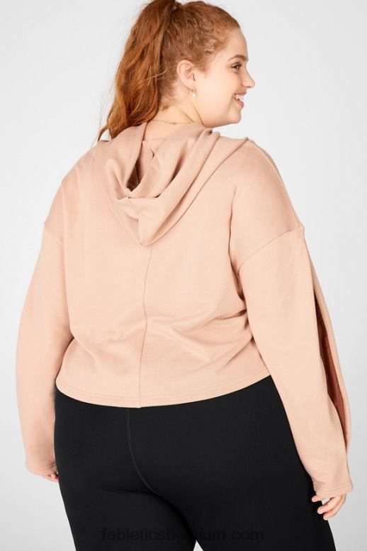 licht brons/terra vrouwen Audrey cropped hoodie Fabletics LH20J2558