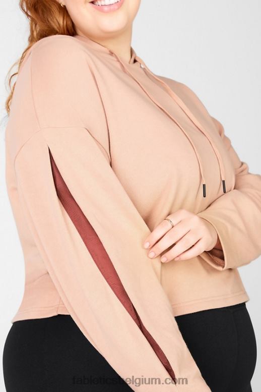 licht brons/terra vrouwen Audrey cropped hoodie Fabletics LH20J2558