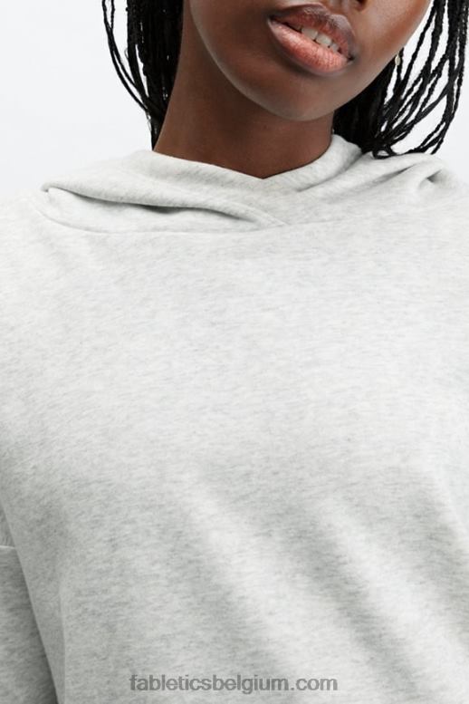 licht grijs gemêleerd vrouwen eco-go-to-pocket-hoodie Fabletics LH20J2514