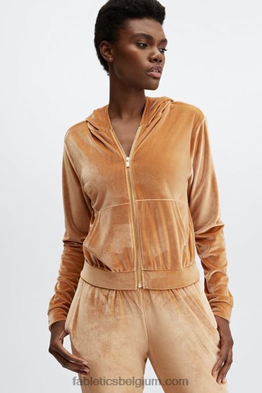 lichte honing vrouwen donna velours hoodie Fabletics LH20J2505