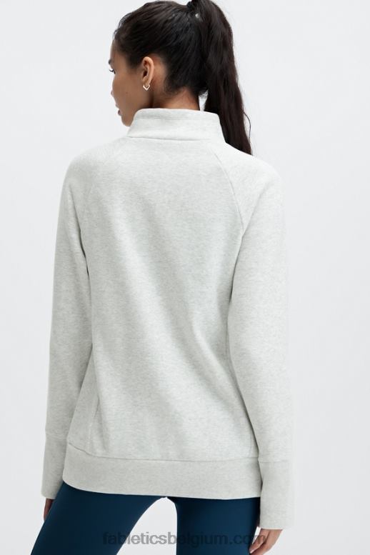 lichtgrijze heide vrouwen zaylee tuniek met trechterhals Fabletics LH20J2502