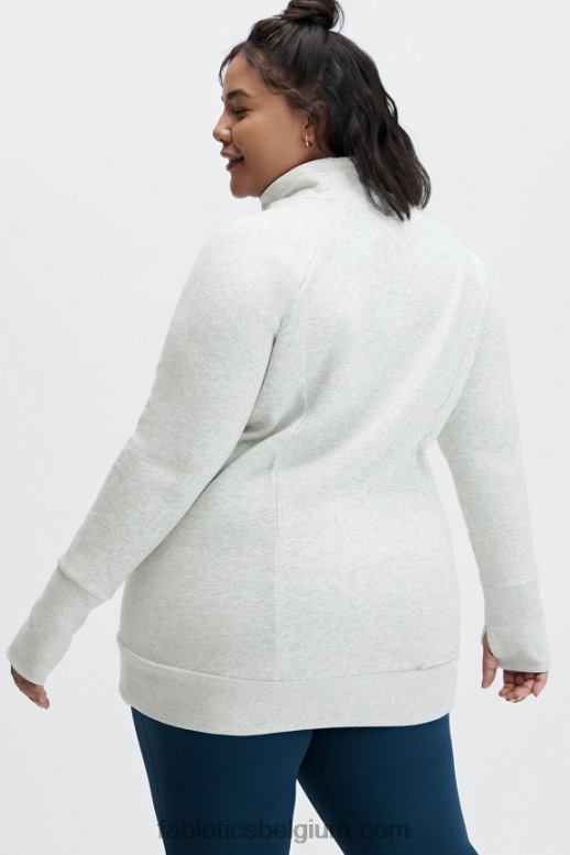lichtgrijze heide vrouwen zaylee tuniek met trechterhals Fabletics LH20J2503