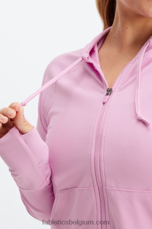 mistige lila vrouwen oasis cropped hoodie Fabletics LH20J2450