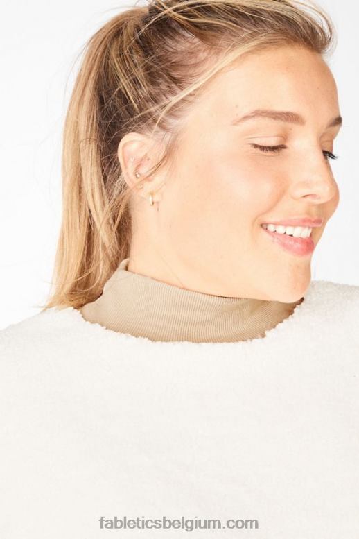 slagtand / buff vrouwen malia polarfleece trui Fabletics LH20J2554