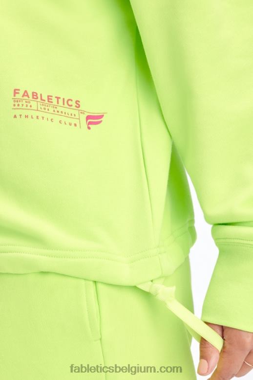 spruit / atletische club vrouwen lichtgewicht go-to cropped crewneck Fabletics LH20J2653