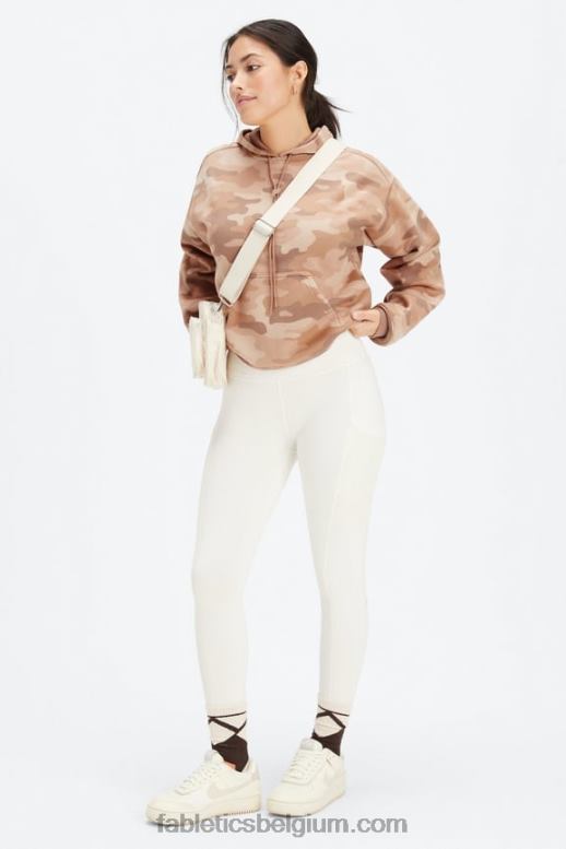 teddy grote camo/latte vrouwen forever fleece hoodie Fabletics LH20J2490