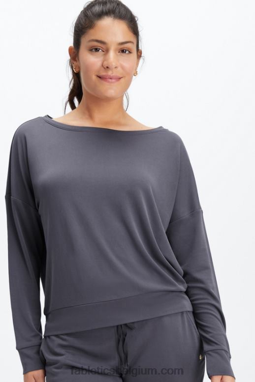 tin vrouwen eco slank gebreide trui met boothals Fabletics LH20J2437