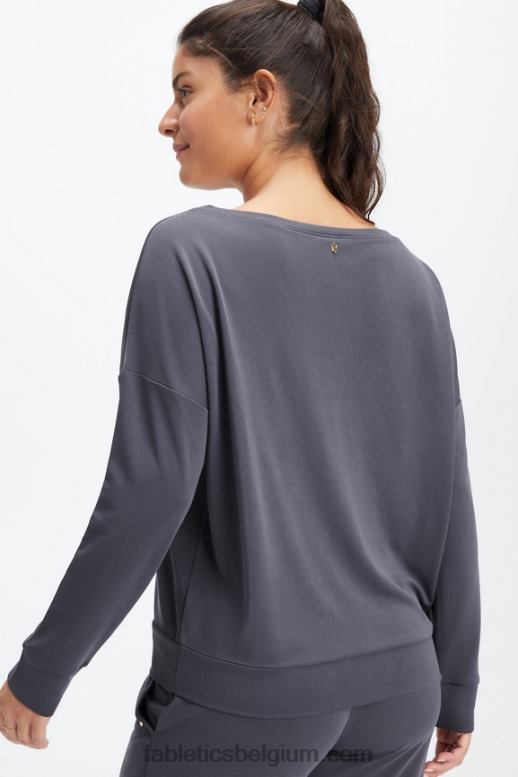 tin vrouwen eco slank gebreide trui met boothals Fabletics LH20J2437