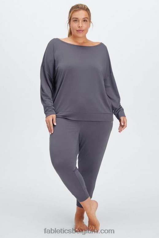tin vrouwen eco slank gebreide trui met boothals Fabletics LH20J2438