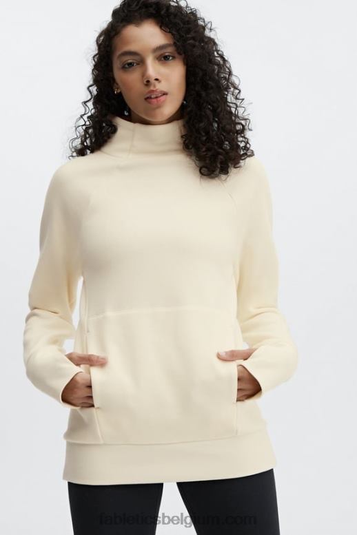 warm wit vrouwen zaylee tuniek met trechterhals Fabletics LH20J2501