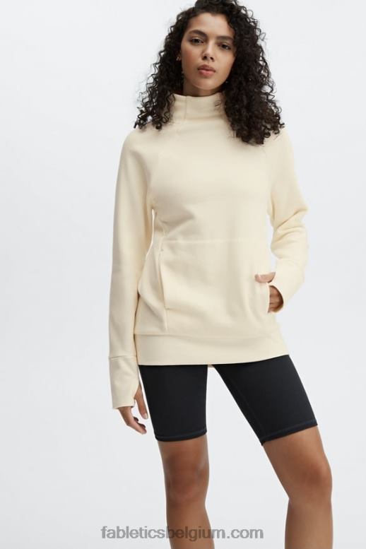 warm wit vrouwen zaylee tuniek met trechterhals Fabletics LH20J2501