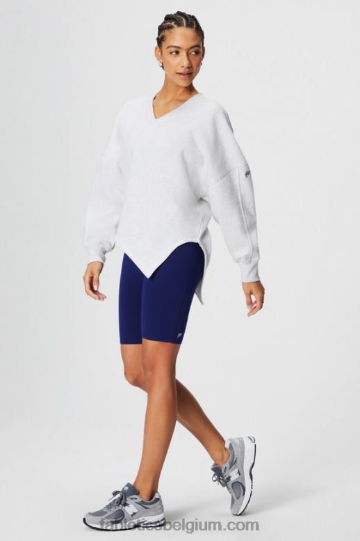 zachte grijze heide vrouwen forever fleece asymmetrisch sweatshirt Fabletics LH20J2460
