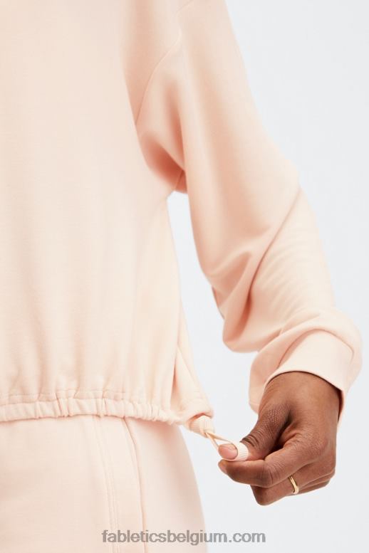 zand vrouwen luxe cinched pullover Fabletics LH20J2429