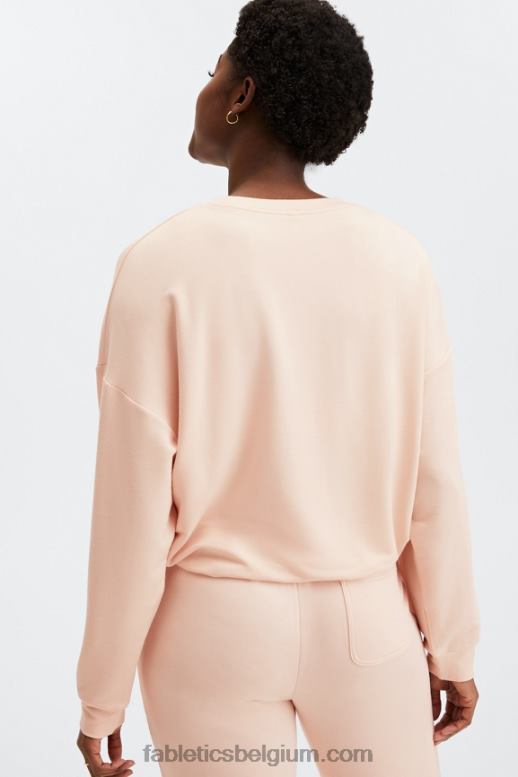 zand vrouwen luxe cinched pullover Fabletics LH20J2429