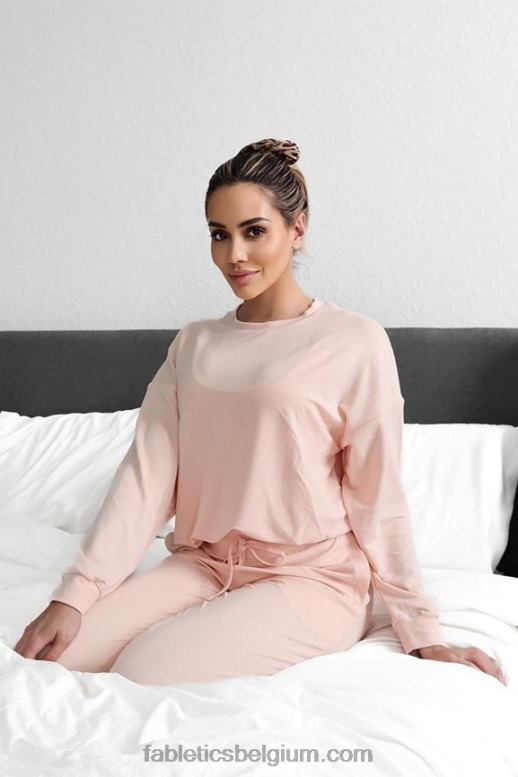 zand vrouwen luxe cinched pullover Fabletics LH20J2429