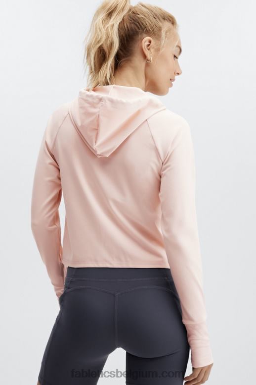 zand vrouwen oasis cropped hoodie Fabletics LH20J2452