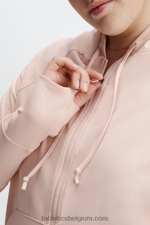 zand vrouwen oasis cropped hoodie Fabletics LH20J2453