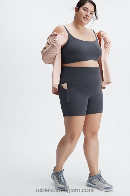 zand vrouwen oasis cropped hoodie Fabletics LH20J2453