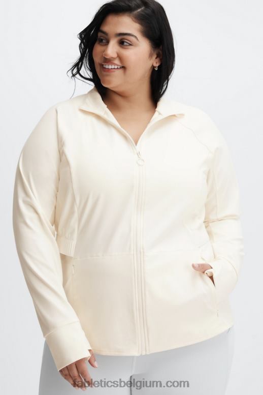 zilverreiger vrouwen drie-eenheid performance jack Fabletics LH20J2574