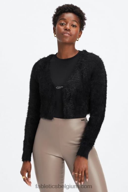 zwart vrouwen cropped vest Fabletics LH20J2626