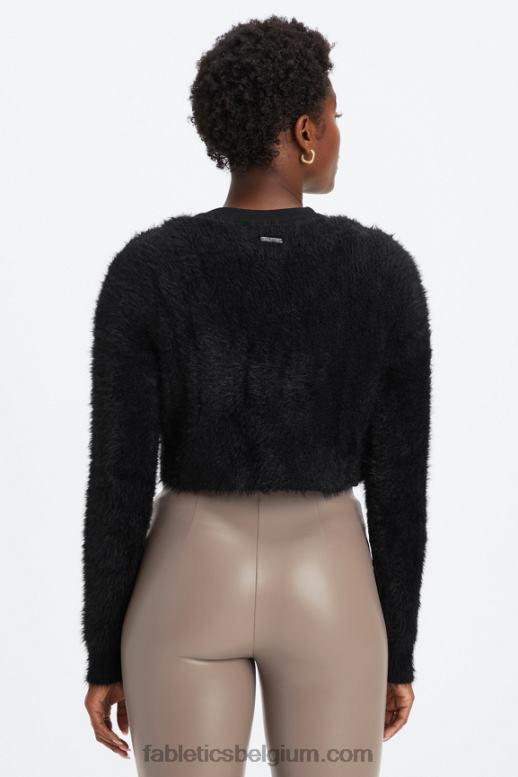 zwart vrouwen cropped vest Fabletics LH20J2626