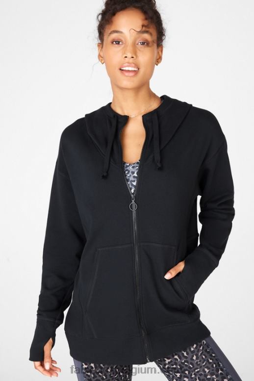 zwart vrouwen leah oversized hoodie Fabletics LH20J2559
