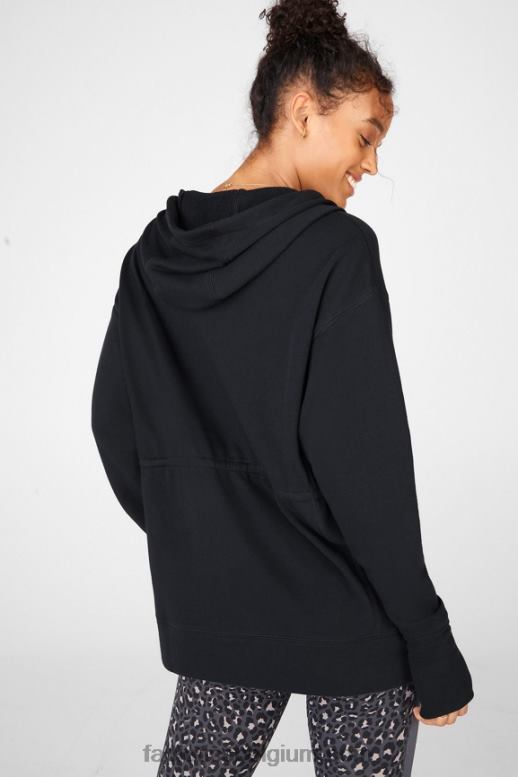 zwart vrouwen leah oversized hoodie Fabletics LH20J2559