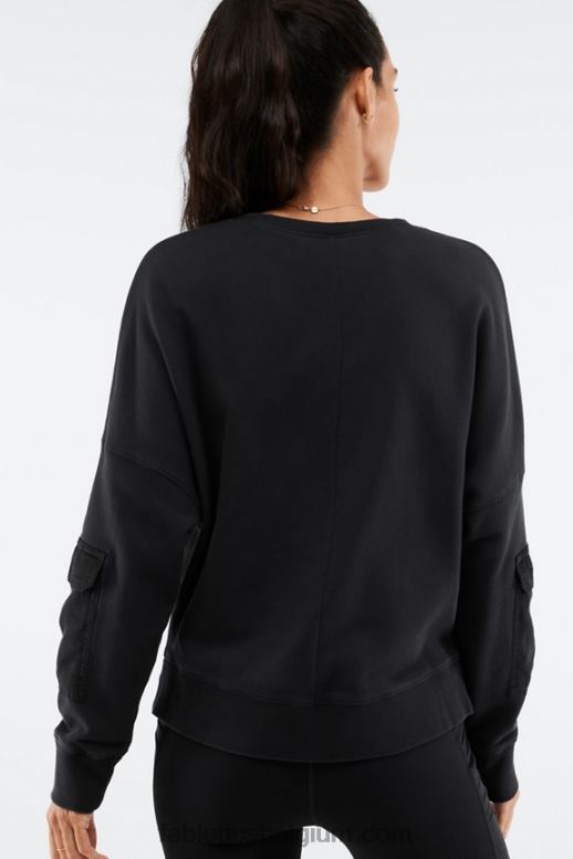 zwart vrouwen parel sweatshirt Fabletics LH20J2545