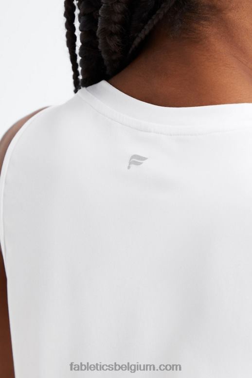 Helder wit vrouwen dry-flex spiertank Fabletics LH20J2209