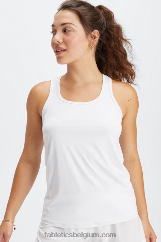 Helder wit vrouwen phoenix lite racerback-tank Fabletics LH20J2188