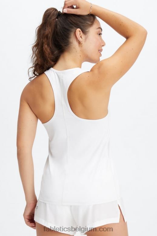 Helder wit vrouwen phoenix lite racerback-tank Fabletics LH20J2188