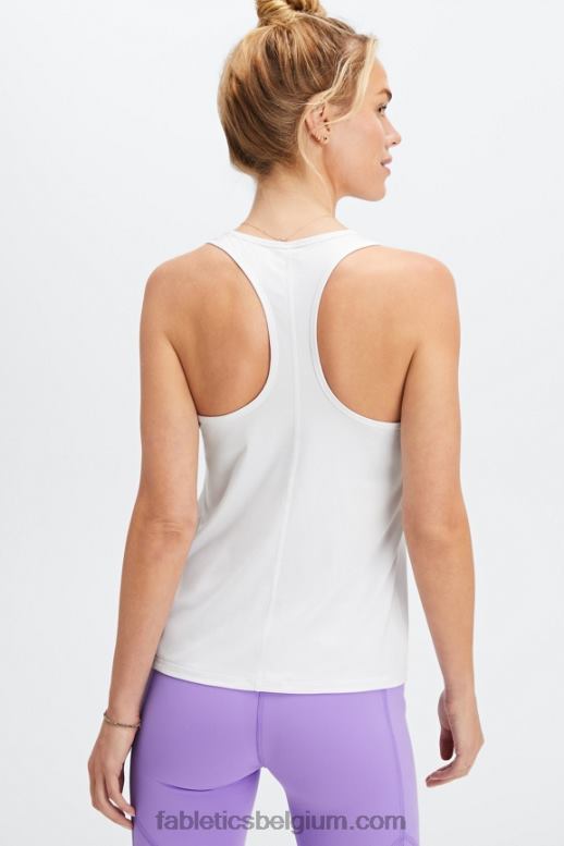 Helder wit vrouwen phoenix lite racerback-tank Fabletics LH20J2190