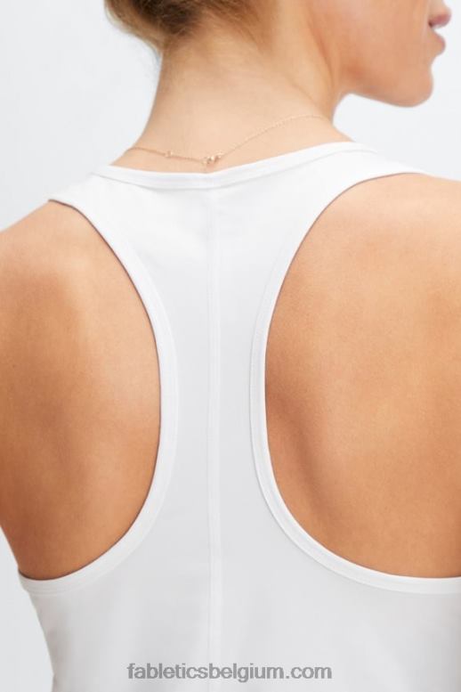 Helder wit vrouwen phoenix lite racerback-tank Fabletics LH20J2190