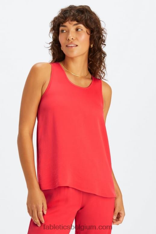 aardbei rood vrouwen ecosatin tank Fabletics LH20J2231