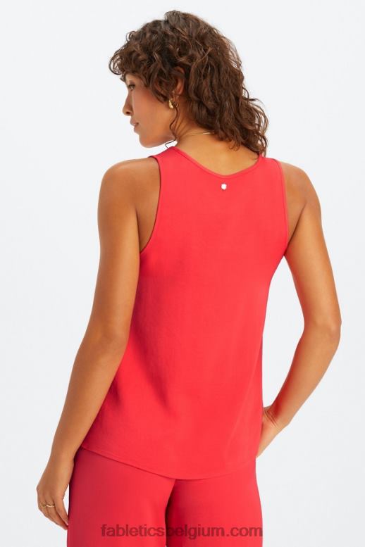 aardbei rood vrouwen ecosatin tank Fabletics LH20J2231