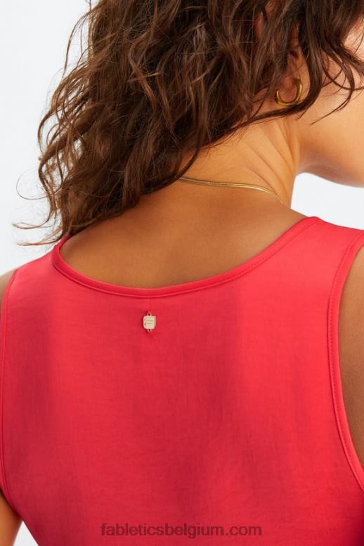 aardbei rood vrouwen ecosatin tank Fabletics LH20J2231
