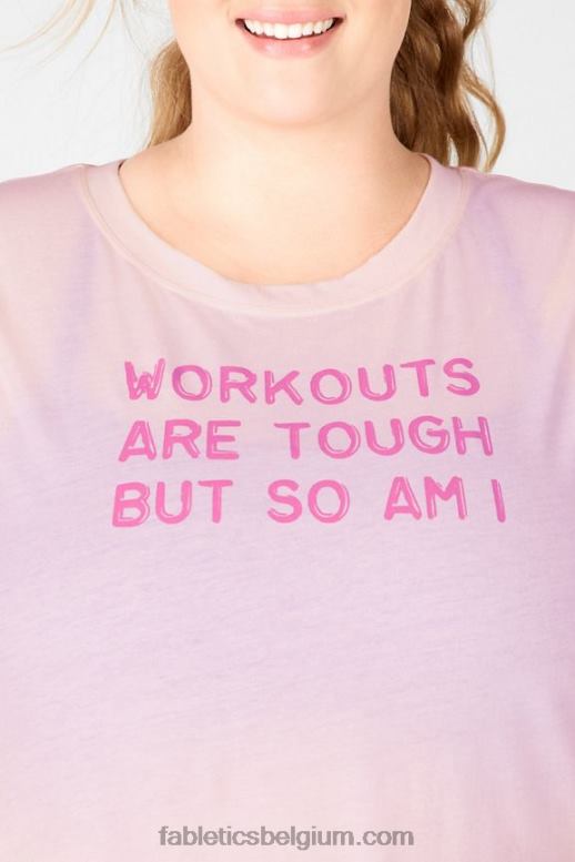blozend roze vrouwen bijgesneden spier tank Fabletics LH20J2417