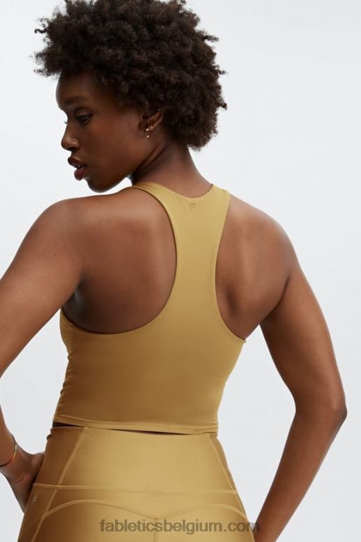 bronzen mist glans vrouwen averie shine ingebouwde bh tanktop Fabletics LH20J2223