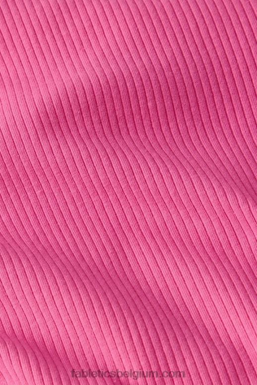 denk roze vrouwen tanktop met hoge hals Fabletics LH20J2143